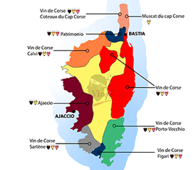 carte vin corse