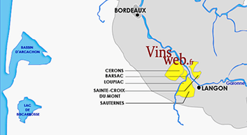carte vins blancs Moelleux Liquoreux bordeaux